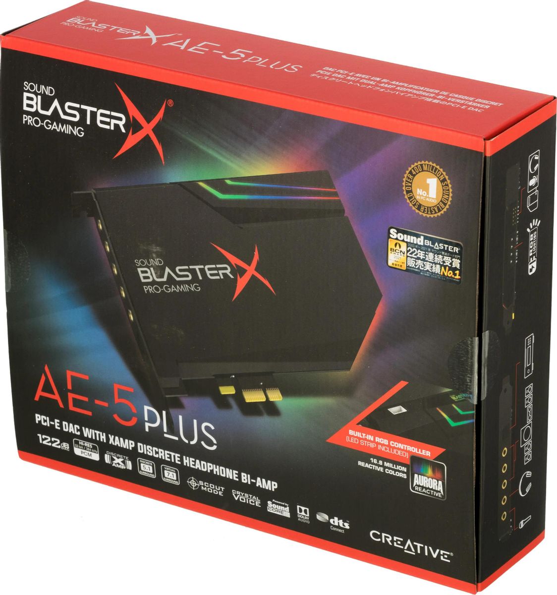 Звуковая карта PCI-E Creative BlasterX AE-5 Plus, 5.1, Ret