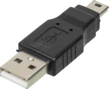 Изображение товара Переходник USB2.0 NingBo mini USB B (m) - USB A(m) белый