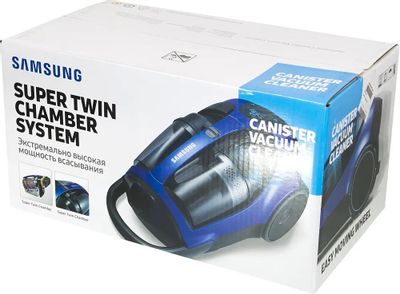 Пылесос Samsung VCC8836V36/XEV, 2200Вт, синий/черный – купить в ...