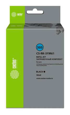Заправочный набор Cactus CS-RK-3YM61 №305, для HP, 30мл, черный