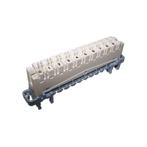 Плинт Lanmaster (TWT-LSA10P-DIS-09) 10 пар LSA-PROFIL размык. ABS пластик белый