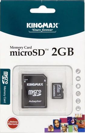 Флеш карта microSD 2Gb Kingmax + adapter