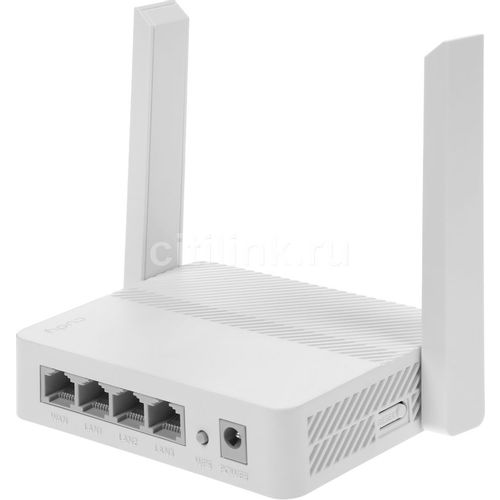 Wi-Fi роутер CUDY WR300, Wi-Fi 4, N300, 2.4ГГц, 3 LAN, белый