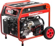 Изображение товара Бензиновый генератор Hammer Flex GN7000ET 6.5кВт с электростартом и колесами
