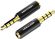Изображение товара Переходник аудио VENTION Jack 3.5 (m) -  Jack 2.5 (f),  GOLD,  черный [bfbb0]