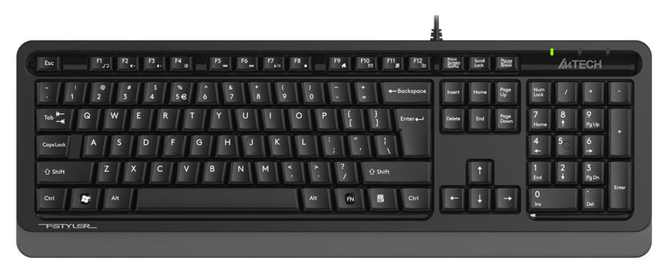 Клавиатура A4TECH Fstyler FKS10,  USB, черный серый [fks10 grey]