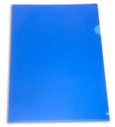 Папка-уголок Бюрократ -E310N/1BLU, A4, непрозрачный, пластик, 0.18мм, синий