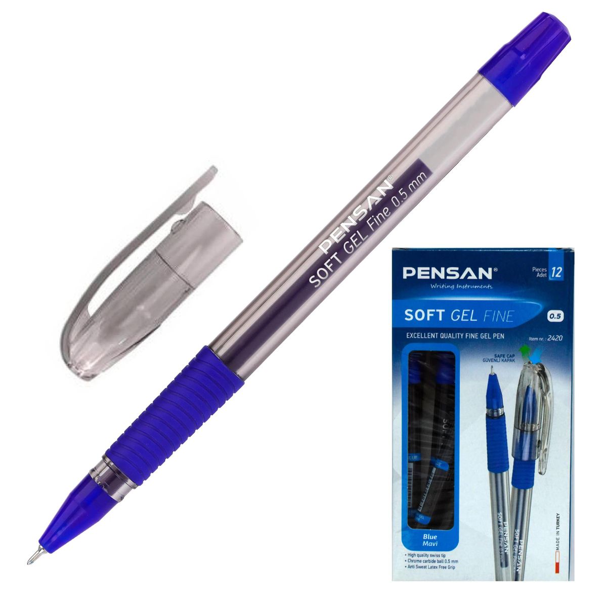 Pensan Soft Gel Fine 2420 12BLUE . d