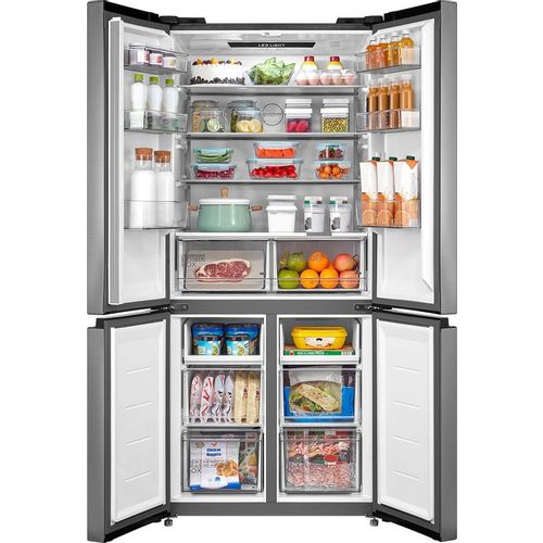 Холодильник трехкамерный Midea MDRM691MIE46 Side by Side, инверторный, нержавеющая сталь