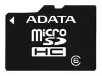 Карта памяти microSDHC A-Data 8 ГБ, Class 6, AUSDH4GCL6-RA1, 1 шт., без адаптера