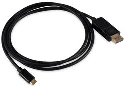 Изображение товара Кабель-переходник аудио-видео Buro ver1.4,  USB Type-C (m) -  DisplayPort (m),  ver 1.4,  1.5м, черный [bu-typec-dp-1.5m]