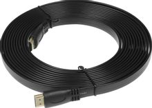 Изображение товара Кабель HDMI High Speed ver 1.4 Flat 5м позолоченный черный