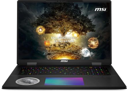 Ноутбук игровой MSI Titan Dragon Edition 18 HX AI A2XWJG-205RU, 18", IPS, Intel Core Ultra 9 285HX 2.8ГГц, 24-ядерный, 64ГБ DDR5, 2ТБ +  2ТБ SSD,  NVIDIA GeForce  RTX 5090 для ноутбуков - 24 ГБ, TGP 175Вт, Windows 11 Home,  черны [9s7-1824a5-205]