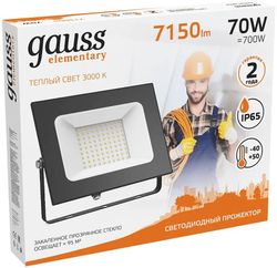 Прожектор уличный GAUSS 613527170, 70Вт