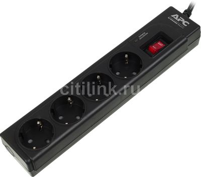 Обзор товара сетевой фильтр APC P43B-RS 1м (4 розетки) черный (Б/У ...