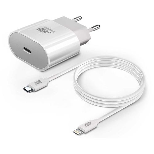 Сетевое зарядное устройство BORASCO USB-C, 8-pin Lightning, 20Вт, 3A, белый [50636]