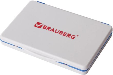 Подушка штемпельная BRAUBERG 236866,  оттиск 110 х 70 мм,  прямоугольный,  синий