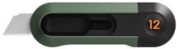 Нож Deli HT4007L, 12мм, 1шт, зеленый/черный