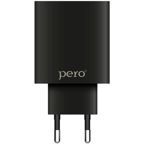 Сетевое зарядное устройство PERO TC02, 2xUSB-A, 10.5Вт, 2.1A, черный [тс02bl2a]