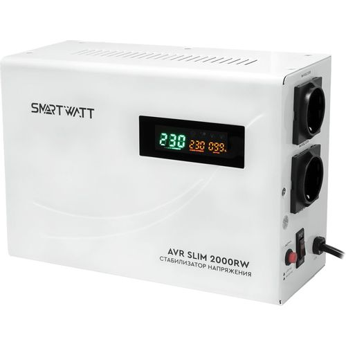 Стабилизатор напряжения SMARTWATT AVR Slim 2000RW белый [4512020310004]