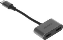 Изображение товара Адаптер UGREEN CM232 USB Type-C на 2 USB Type-C 0.1м серый
