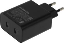 Изображение товара Сетевое зарядное устройство Samsung EP-T5020X,  2xUSB-C, USB-C, 50Вт, 3A, черный [ep-t5020xbegeu]
