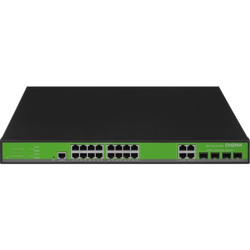 Коммутатор Digma DSP716G-4C-R300, управляемый, 20 RJ-45, 1000 Мбит/с