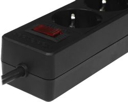 Сетевой фильтр Defender ES, 5м, черный