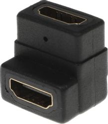 Изображение товара Адаптер аудио-видео HDMI (f) - HDMI (f) (Г-образный), черный Изображение товара Адаптер аудио-видео HDMI (f) - HDMI (f) (Г-образный), черный