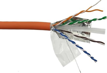 Кабель информационный LanMaster кат.6A, 305м, оранжевый [lan-6aftp-lszh-or]