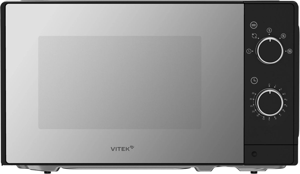 Микроволновая печь Vitek VT-MW2020 черный/хром, 20 л, 700 Вт, переключатели - поворотный механизм, фото2