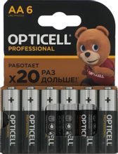 Изображение товара OPTICELL LR6 щелочные батарейки формата AA 6 шт надежное питание