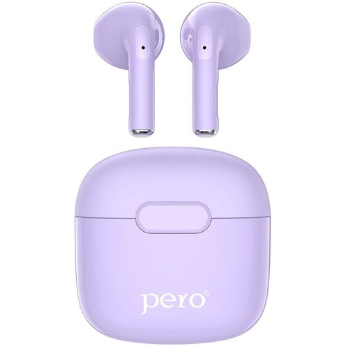 Наушники PERO TWS05, спортивные, Bluetooth, внутриканальные, сиреневый [ptws05p]