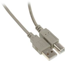 Кабель USB2.0 USB A(m) -  USB B(m),  серый