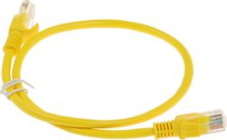 Патч-корд CABLEXPERT PP12-0.5M/Y литой (molded), UTP, кат.5E, 0.5м, желтый
