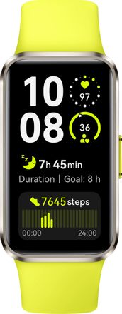 Фитнес-трекер Huawei Band 10 Nora-B29F,  1.47",  серебристый, зеленый [55020elc]