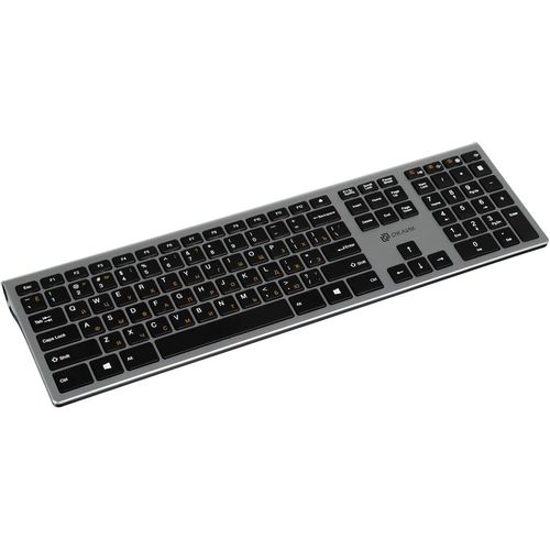 Клавиатура Oklick 890S, беспроводная, USB, Радиоканал, ножничная, серый [1196549]