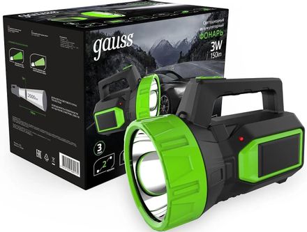 Фонарь-прожектор GAUSS GFL604, 3Вт [gf604]