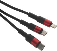 Изображение товара Мультифункциональный кабель Hoco X26 Xpress one 1м Lightning USB Type-C micro USB