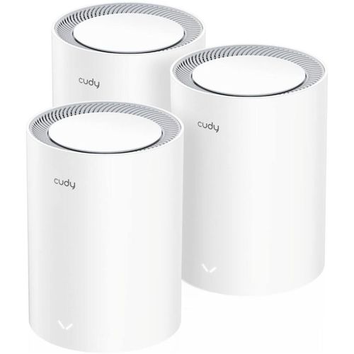 Бесшовный Mesh роутер CUDY M3600, Wi-Fi 7, BE3600, 2.4/5ГГц, 3 LAN, 1 WAN/LAN, белый, 3 шт. в комплекте [m3600(3-pack)]