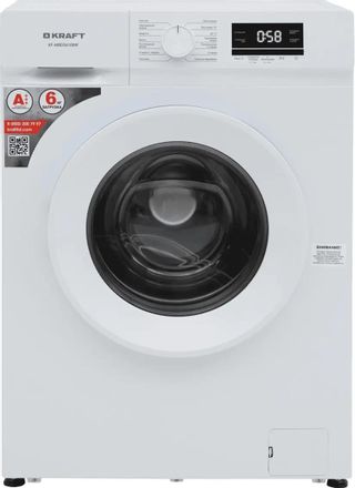 Стиральная машина узкая KRAFT KF-MBDS6108W, с фронтальной загрузкой, 6кг, 1000об/мин, с паром, инверторная
