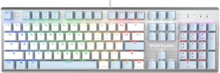 Клавиатура A4TECH Fstyler FS100, проводная, USB, механическая, синий