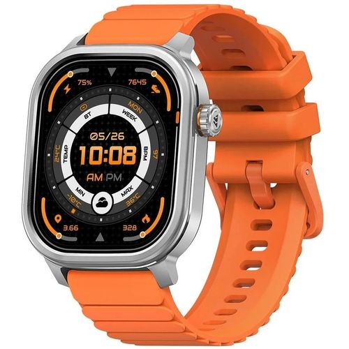 Смарт-часы KOSPET Pulse 48мм, 1.96", оранжевый/серебристый