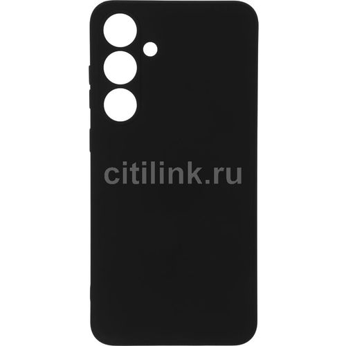 Чехол (клип-кейс) BORASCO Microfiber Case, для Samsung Galaxy S24+, черный [72951]