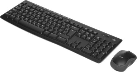 Комплект (клавиатура+мышь) Logitech MK270, USB, беспроводной, заводское нанесение кириллицы, черный [920-004518]