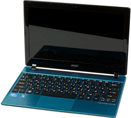 Ноутбук Acer AO756-877B1bb 11.6", Intel Celeron 877 1.4ГГц, 2-ядерный, 2ГБ DDR3, 500ГБ,  Intel HD Graphics, Windows 7 Home Basic, голубой [nu.sh0er.002]