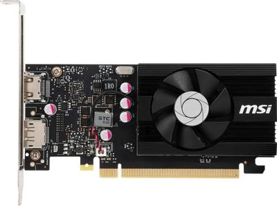 Видеокарта MSI NVIDIA  GeForce GT 1030 GT 1030 2GD4 LP OC 2ГБ DDR4, Low Profile,  OC,  Ret