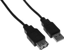 Изображение товара Кабель-удлинитель USB2.0 KINGPRICE KP-AmAf-v2-3m, USB A(m) (прямой) - USB A(f) (прямой), круглое, 3м, черный