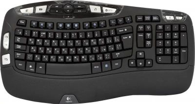 Клавиатура Logitech K350,  USB, Радиоканал, c подставкой для запястий, черный [920-002025]