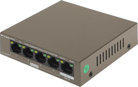 Коммутатор IP-COM G1105PD, неуправляемый, 5 RJ-45, 10/100/1000 Мбит/с